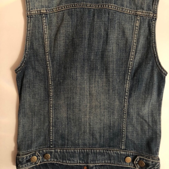 J Crew Denim Vest dark wash - Picture 3 of 3